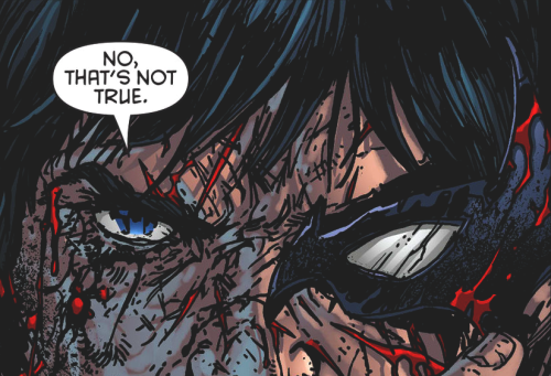 justiceleaque: We get up to push back. ➥parallel scenes: Batman Begins + Nightwing #30