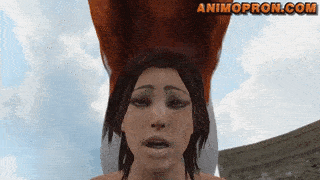 This is a photoset of gifs from Animopronâ€™s latest video release â€œAll-the-way-throughâ€. Like all of his other videos, features Lara Croft, a large, very well-endowed stallion, lots of sex, and tons of sperm. All-the-way-through is one of my more