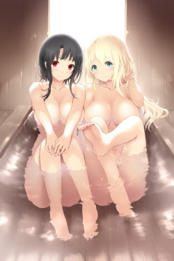 ecchineta:  atago (kancolle) bathing cait