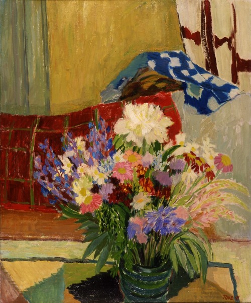Flowers  -  Tove Jansson, 1941Finnish, 1914-2001oil on canvas.