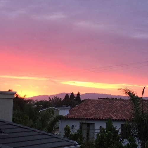 Dinner on the deck. Good-freaking-job sunset!