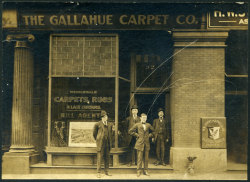 photosivefound:  Gallahue Carpet Co., in the Century Building in the Wholesale District, 32 S. Pennsylvania Street, Indianapolis, Indiana.  