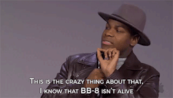 prokopetz:  mooncustafer:  sizvideos: John Boyega talks about how he feels about BB-8 - Full video People who guested on Sesame Street or The Muppet Show often mentioned this phenomenon in interviews.   I’m reminded of a possibly apocryphal story