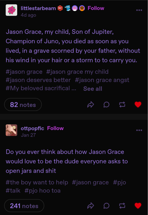 The Two Types Of Jason Grace Fans