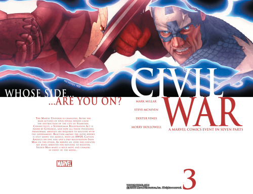 thebendisageofcomics:  Civil War by Steve McNiven, Dexter Vines and Morry Hollowell. 