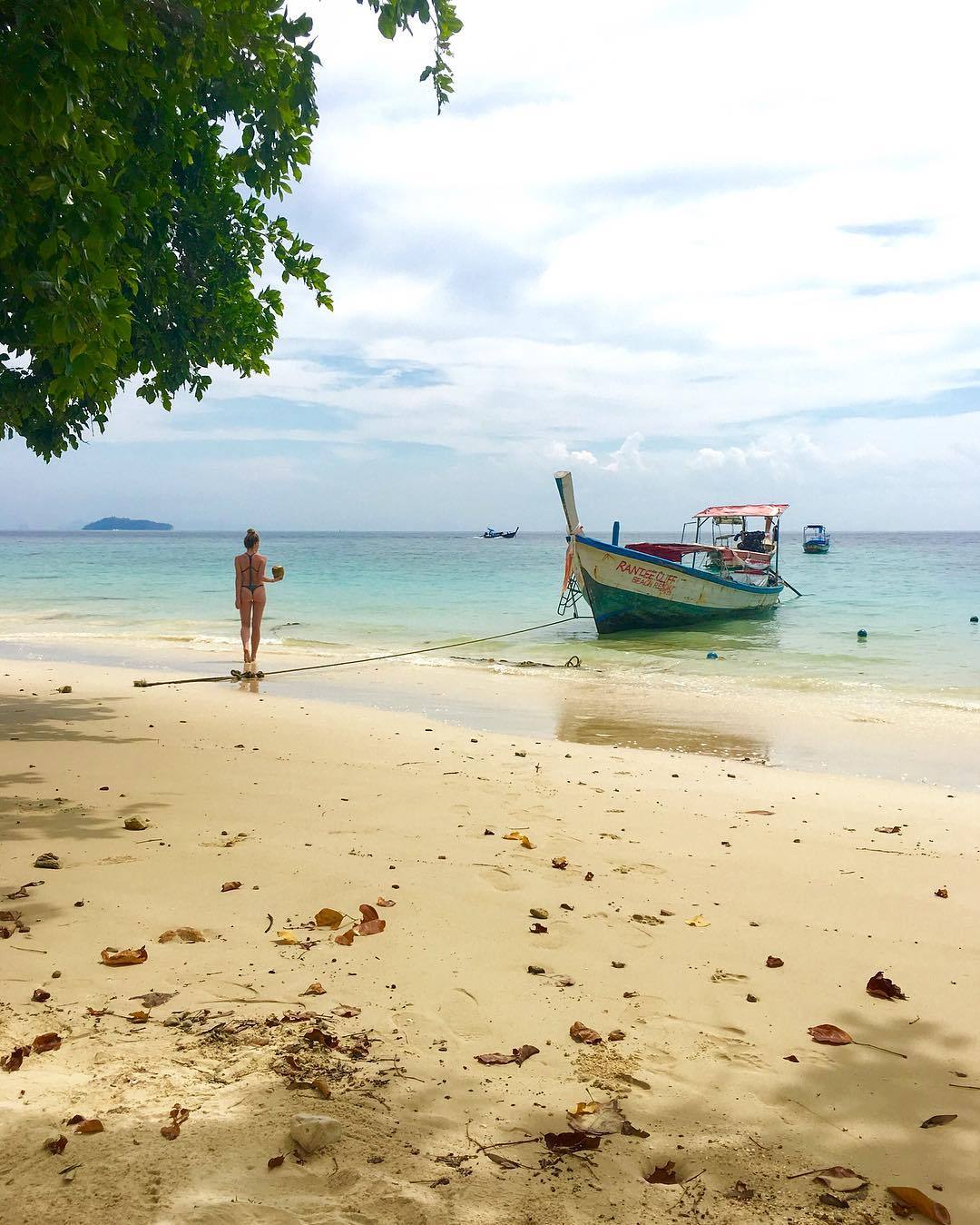 Missing this dreamy private beach 🌊 #kohphiphi #ranteecliffbeachresort by misscarlylauren