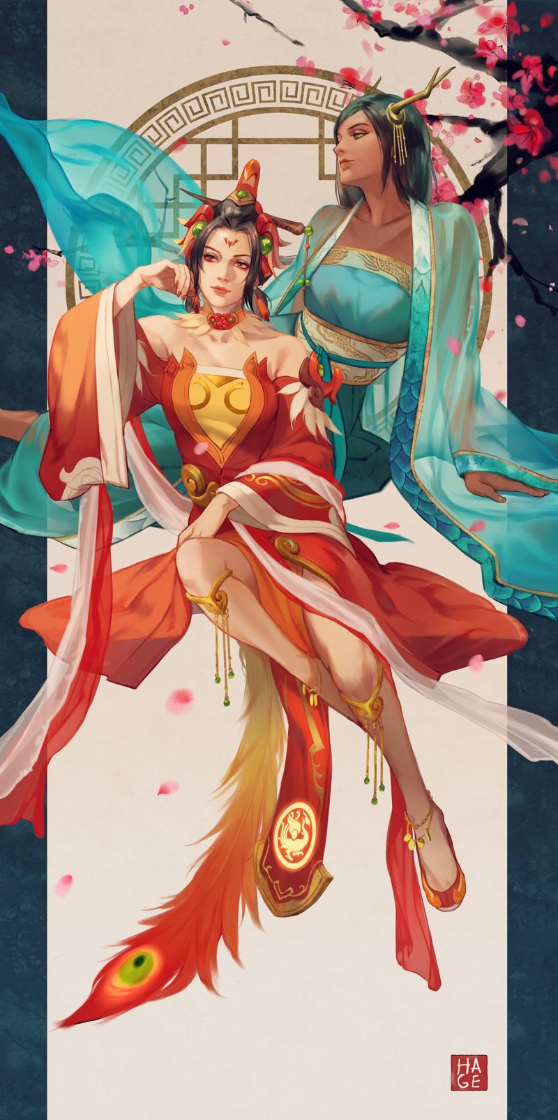 remhadley:     朱雀＆青龍 by Hage