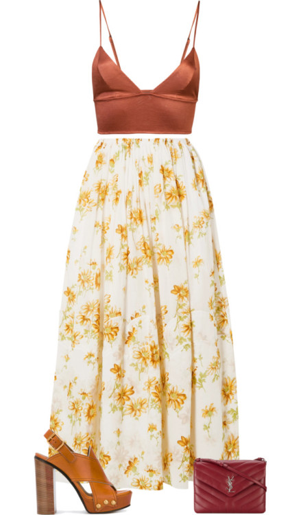 Midi skirt van emerences met sling back shoes