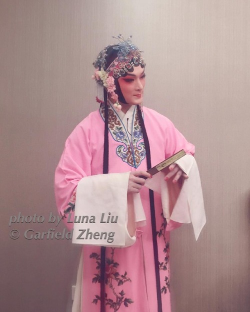 A popular kunqu opera actor dresses as a female character.The photo was taken by a fellow, the copyr