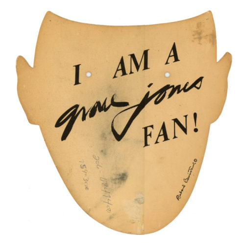 fuskida: Grace Jones | Paper mask made to celebrate her single “Warm Leatherette” 1980 b