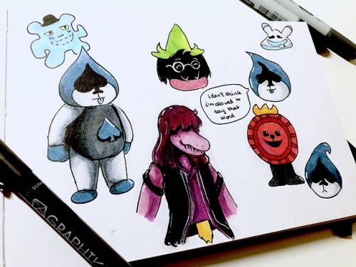 replayed deltarune today and did a few doodles