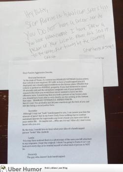 omg-pictures:  Note from angry neighborhttp://omg-pictures.tumblr.com   Fuckin’ owned.