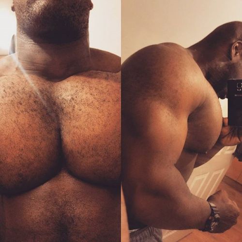 Black muscle nips and feet