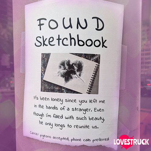 KBW Found This Flyer For A Missing Sketchbook. Seems Like A Missed Encounter Maybe? Only Time Will Tell