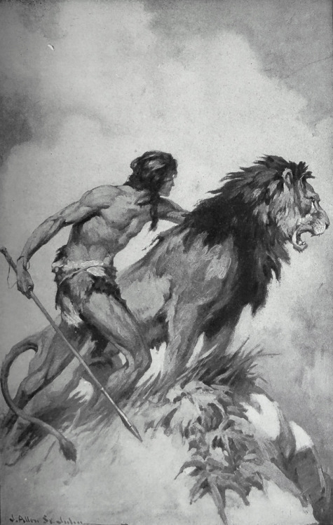 “The man and the great lion trod the paths toward home”. Tarzan and the Golden Lion. J. 