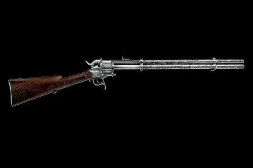 Rare LeMat revolver rifle, mid to late 19th century.