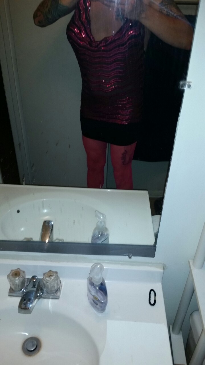 Dressed an waiting to serve my black master