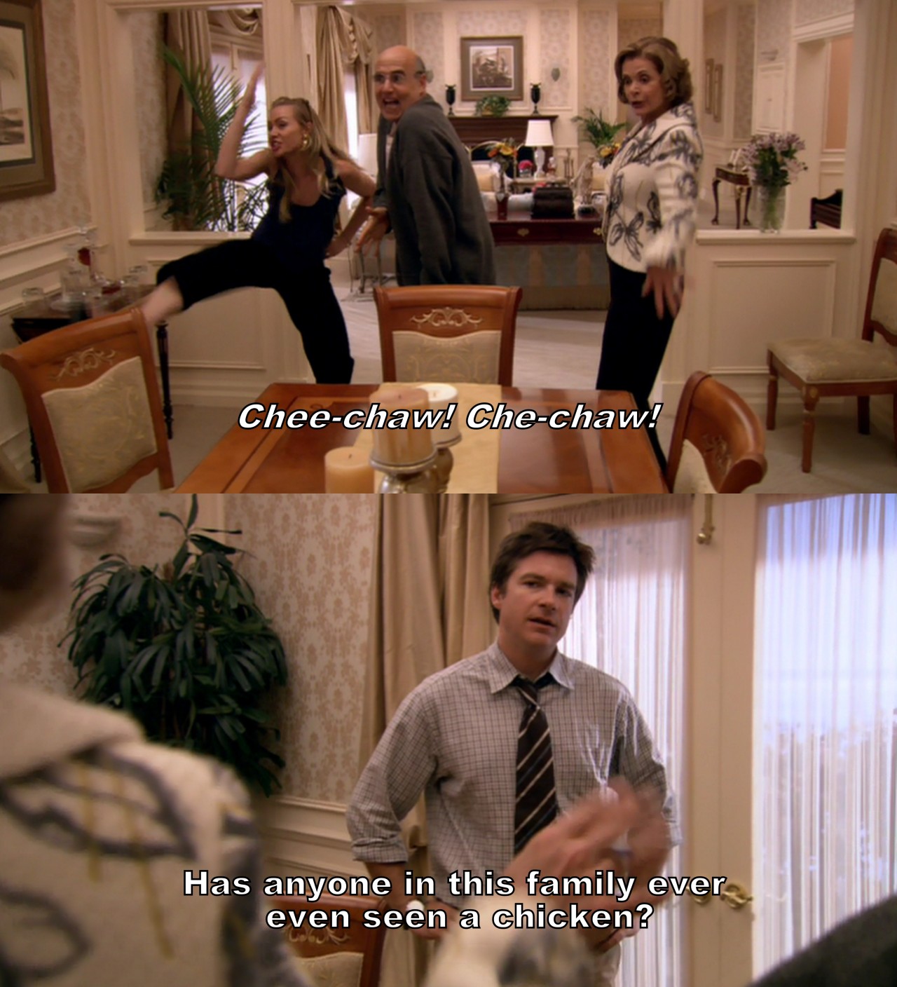 I have literally done every chicken impression on this show, at various times in
