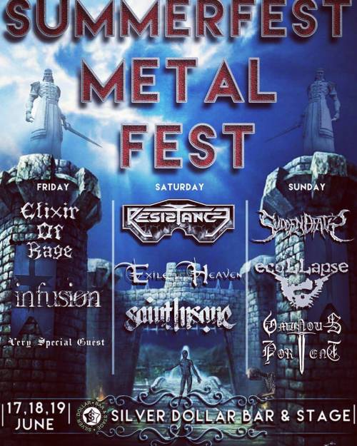 New gig as headline act on summer metal fest…. #suddendeath #metalfest #summerfest #silverdol