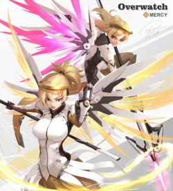 borealisowl:  MERCY, Tracer, MERCY, half