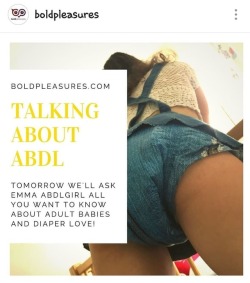 Tomorrow I’m doing an AMA for BoldPleasures Sex Ed platform. DM your ABDL questions to @boldpleasures on Instagram or Twitter and have them answered 