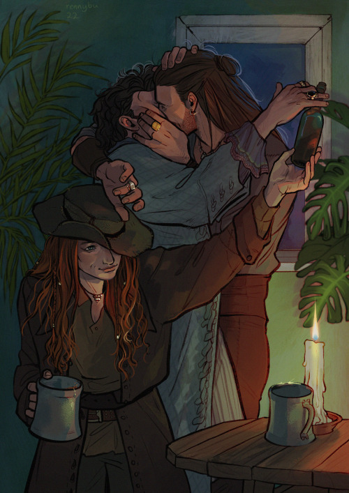 rennybu:My full piece of Anne, Jack and Charles for @blacksailszine! (and closeups :D)it was really 