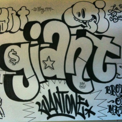 v-techvisual:  #MikeGiant #GiantOne #SanFrancisco #BayArea #Aerosol #Art #Graffiti #Blackbook #Style #Throwie 