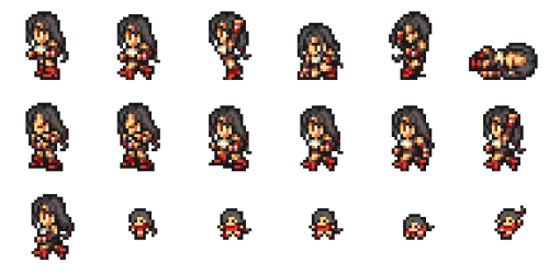 Tifa’s sprites in Final Fantasy Record Keeper.It’s transparent by the way.[source]