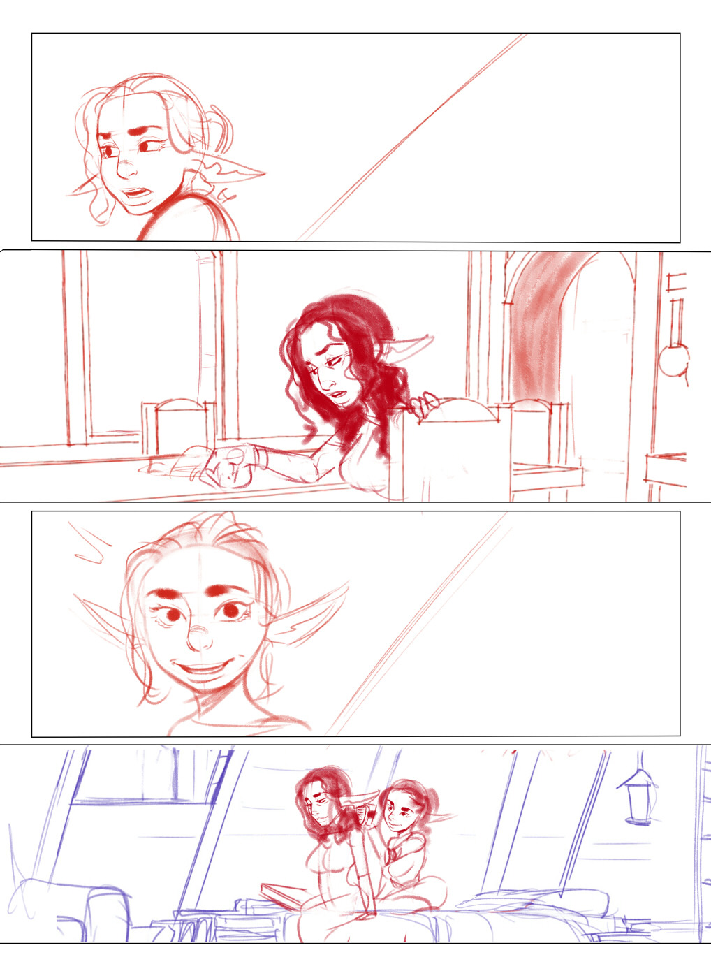 Pages 6-8 sketched out&hellip; For the most part. I didn&rsquo;t draw at