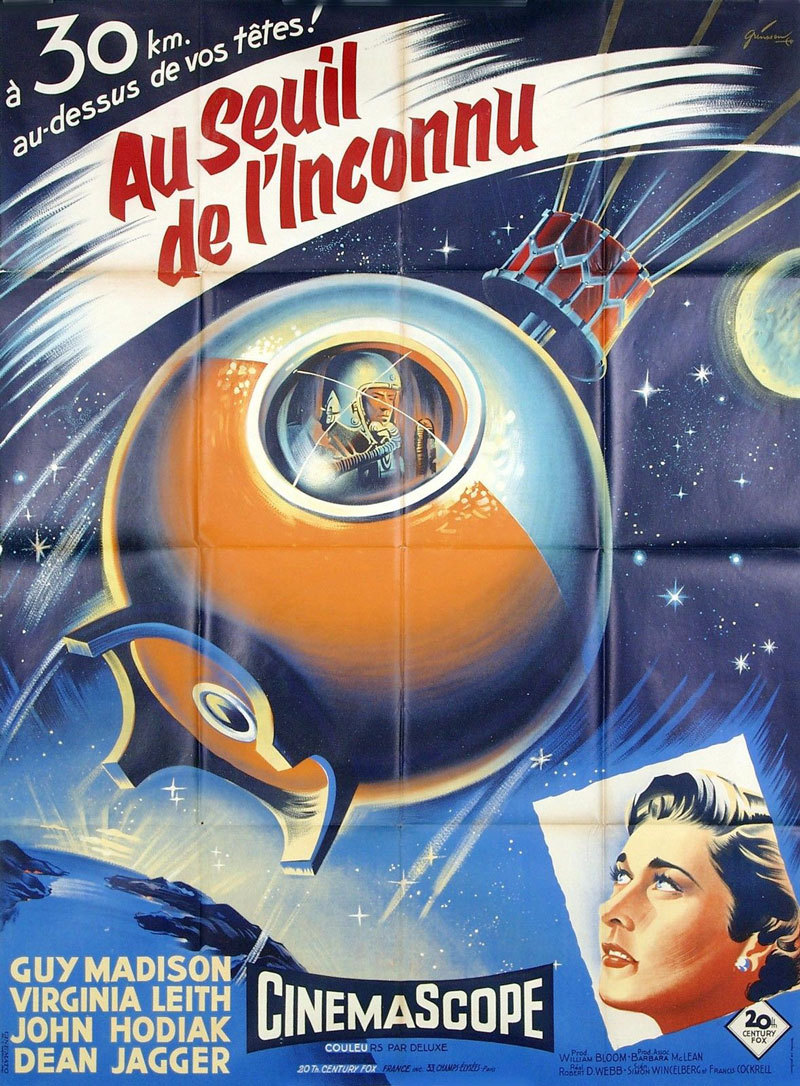 French grande for ON THE THRESHOLD OF SPACE (Robert D. Webb, USA, 1956)
Artist: Boris Grinsson
Poster source: Dominique Besson via Ebay