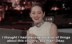 :  Marion cotillard on american junk food 