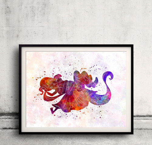 Rapunzel 05 - Fine Art Print Glicee Disney Cartoon Poster Decor Home Watercolor Nursery Gift Room Ch