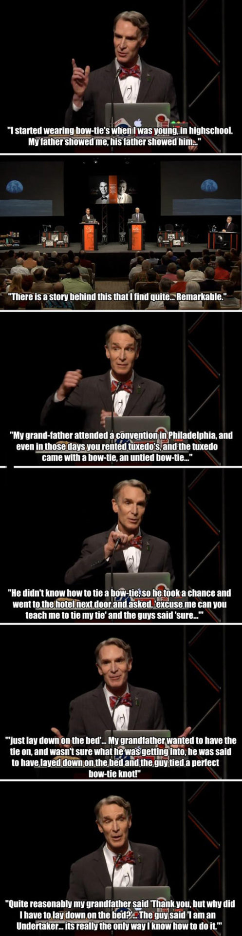 The Funny Story Behind Bill Nye’s Bow Tie
http://srsfunny.tumblr.com/