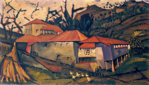 artist-cardoso:Brook House, 1913, Amadeo de Souza Cardosohttps://www.wikiart.org/en/amadeo-de-souza-