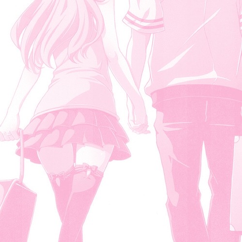 ramune-tea:  ♡  私の手を握る  ♡  (Repost from WeHeartIt - Not original art - I take no cred