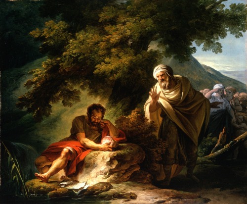 François-André Vincent (French; 1746–1816)Democritus Among the AbderitansOil on canvas, ca. 1790 Los