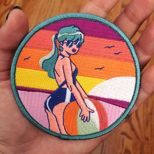 I made some patches to help me get over the fact that summer is ending soon. They’re a jumbo 3.5″ an