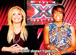 alyciadebnam:  Demi understanding a joke a million years later 