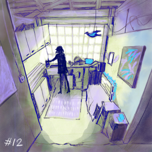 Inktober day 11 - 16 - entering my studio.