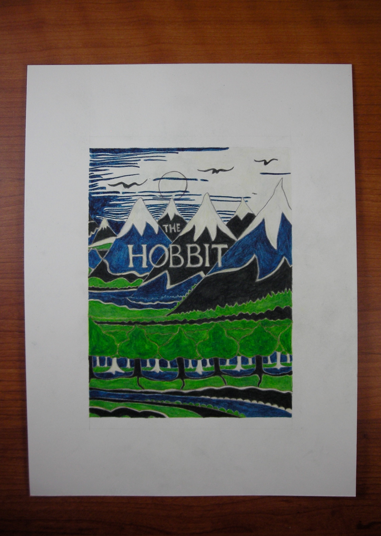 creativeanchorage:
“ Watercolor pencil drawing of the 1937 Hobbit book cover, illustrated by Tolkien.
”
I’ve been searching for an illustration of a similar style to draw and can’t find anything.