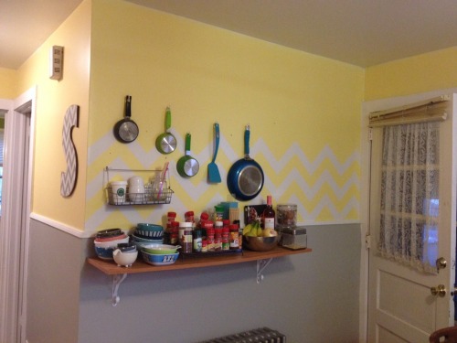 More anxiety driven projects, I stenciled a wall of my kitchen. Also cleaned my whole house and buil
