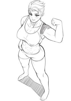 aki-san94:  Sketch comm of Zarya for HalcyonGlaze!