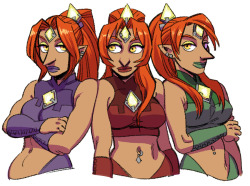 Ghostgreen:  Thinking About Gerudo Ladies .. Drew Some For Fun!  