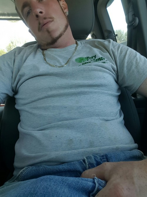 XXX el-fuego01:  Horny in the work truck photo