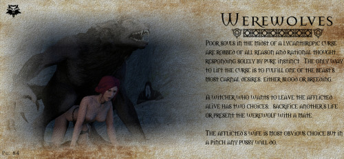 shittyhorsey:  Witcher Bestiary: Werewolves  Isn’t that a Skyrim werewolf?