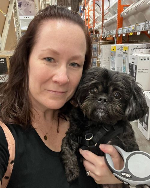 <p>Lester makes the best Home Depot date.</p>

<p>#kohler #shihtzu #shihtzusofinstagram #blackdog #lesterpawfus  (at The Home Depot)<br/>
<a href="https://www.instagram.com/p/CcZFQFFLfyW/?igshid=NGJjMDIxMWI=">https://www.instagram.com/p/CcZFQFFLfyW/?igshid=NGJjMDIxMWI=</a></p>