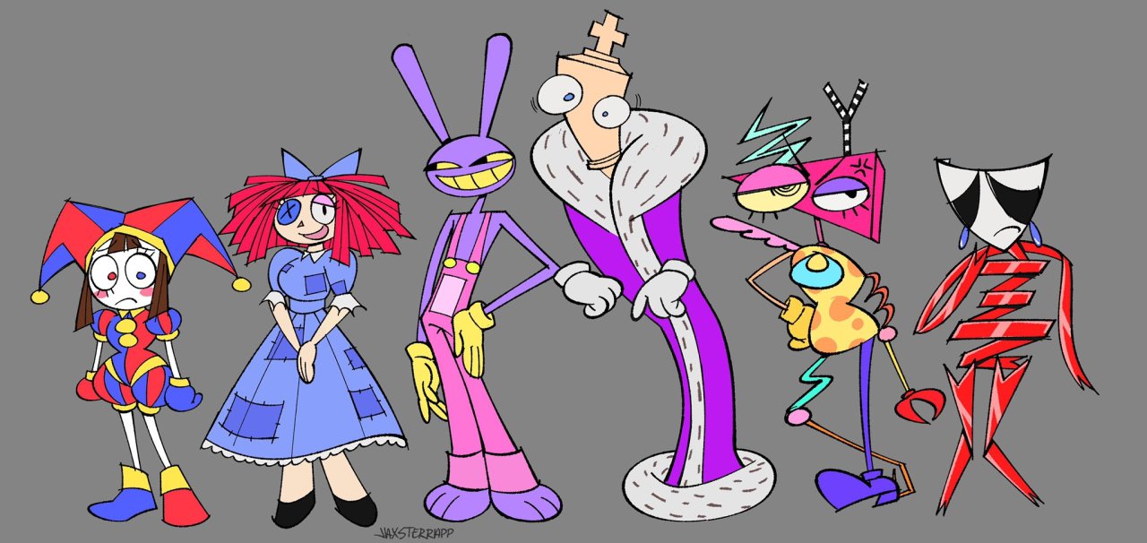 The Digital Circus gang by RedstarRayaz on DeviantArt