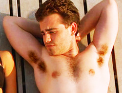 arms-up-high:  Rider Strong’s amazing armpits. 