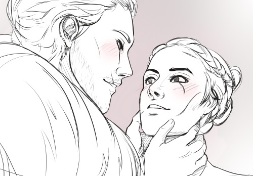 falsesecuritysketches:Cullen with Magdalena. Made as a gift for femharel &lt;3