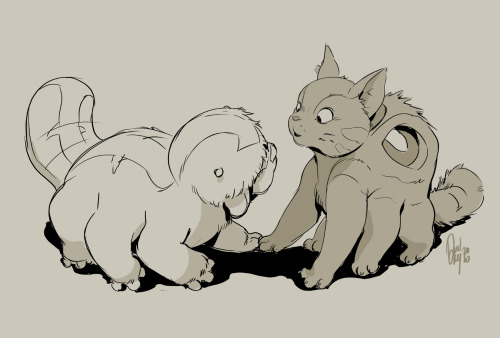tamberella: Concept: Appa and the baby Catbus are friends OMG this is hffnffhtfkhf adorable! Can any